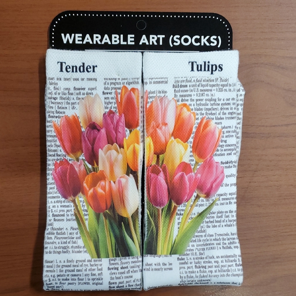 Tulips Flowers Wearable Art Socks - Multicolor